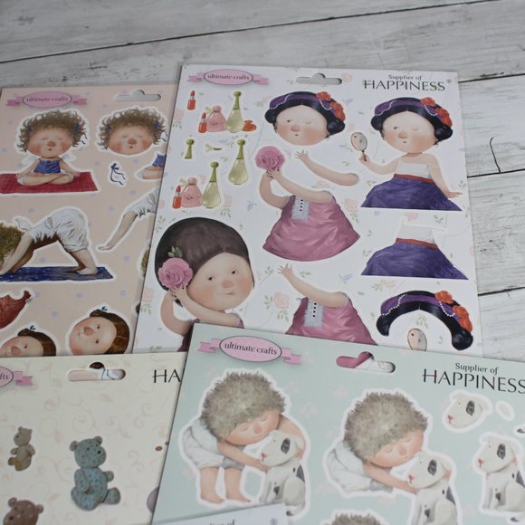 Scrapbook Card Making Punch Out Die Cut Paper Dolls Angels Kids DIY Craft - Picture 3 of 9